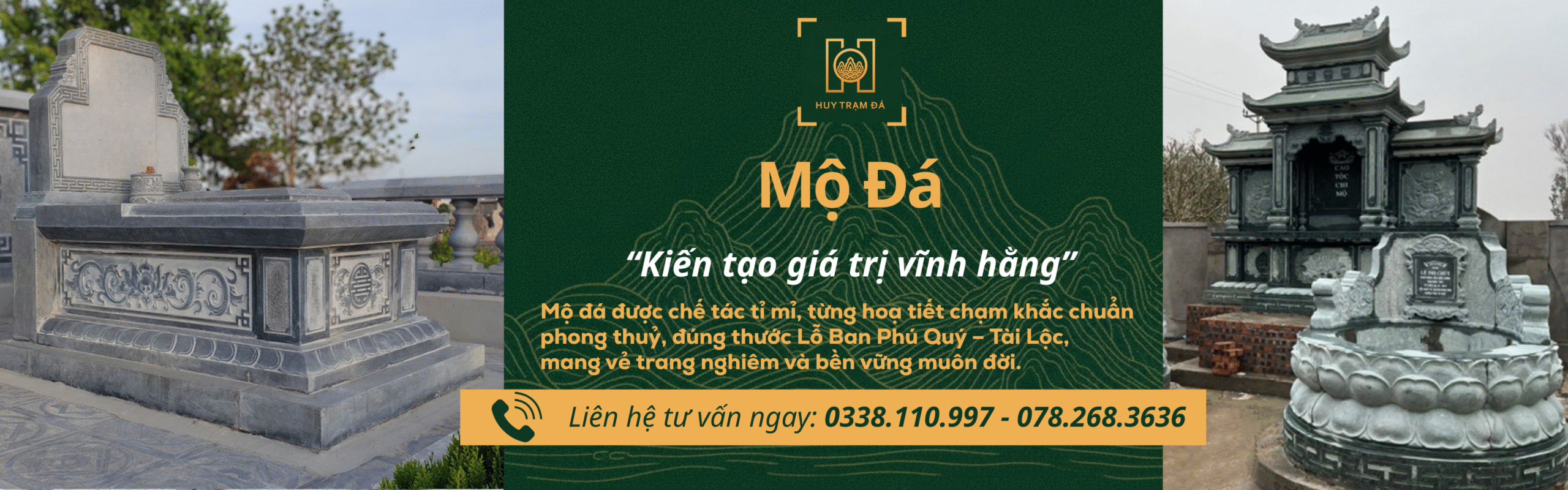 Mộ Đá Granite Thanh Hóa - Xưởng Thiết Kế Thi Công Đá Mỹ Nghệ Tại Thanh Hóa | Huy Trạm Đá