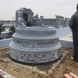 80+ mẫu Mộ đá tròn đẹp bằng đá xanh Ninh Bình 2025