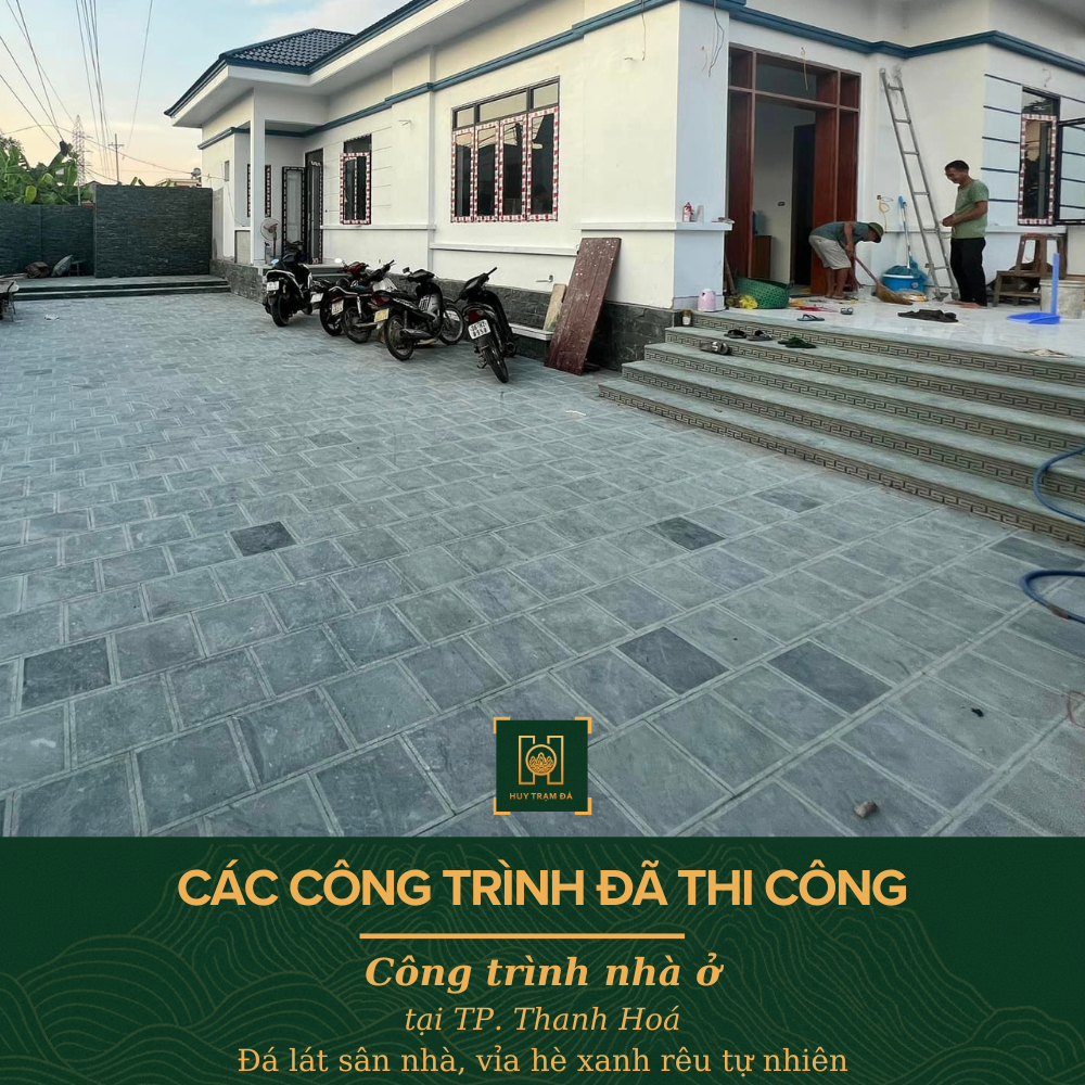 Đá Ốp Lát Sân Vườn - Đá Xanh Lát Nền Sân Vườn