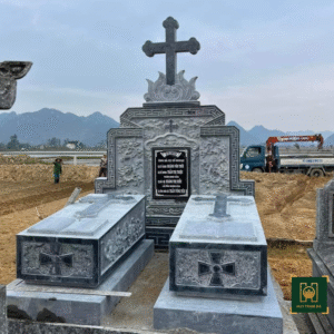 Mẫu Mộ Đá Đôi Công Giáo - Lăng Mộ Đá Thanh Hóa