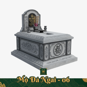 Mộ Đá Ngai Cách Tân Xanh Đen MD10 - Lăng Mộ Đá Thanh Hóa