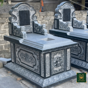 Mộ Đá Ngai Truyền Thống MD06.1 – Thiết Kế Thi Công Đá Mỹ Nghệ Theo Yêu Cầu