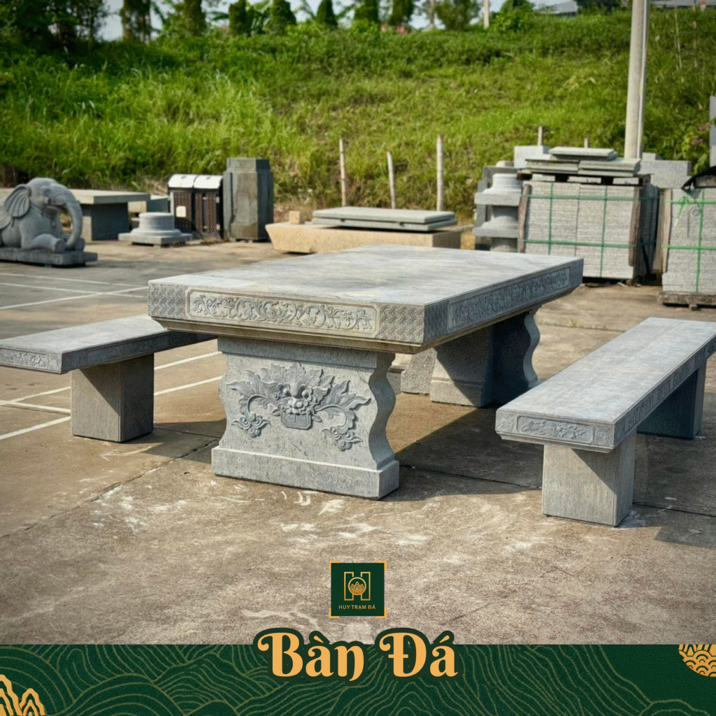 Bàn Đá Mỹ Nghệ -Bàn Đá Tự Nhiên - Huy Trạm Đá