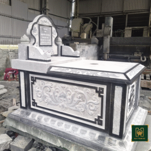 Mẫu Mộ Đá Ngai Xanh Đen Hiện Đại MD09 - Lăng Mộ Đá Thanh Hóa