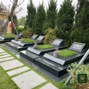 Mẫu mộ đá Granite-đôi-không mái - Huy Trạm Đá - Lăng Mộ Đá Thanh Hóa