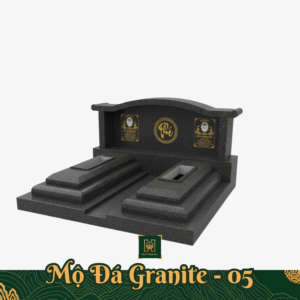 Mẫu Mộ Đá Đôi Nguyên Khối Granite - Lăng Mộ Đá Thanh Hóa