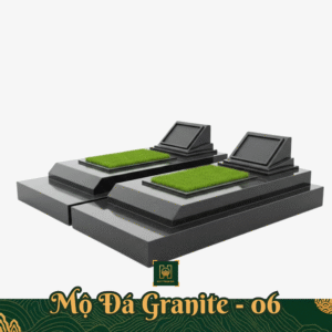 Mộ Đá Đôi Granite Không Mái Nguyên Khối MD24 Lăng Mộ Đá Thanh Hóa