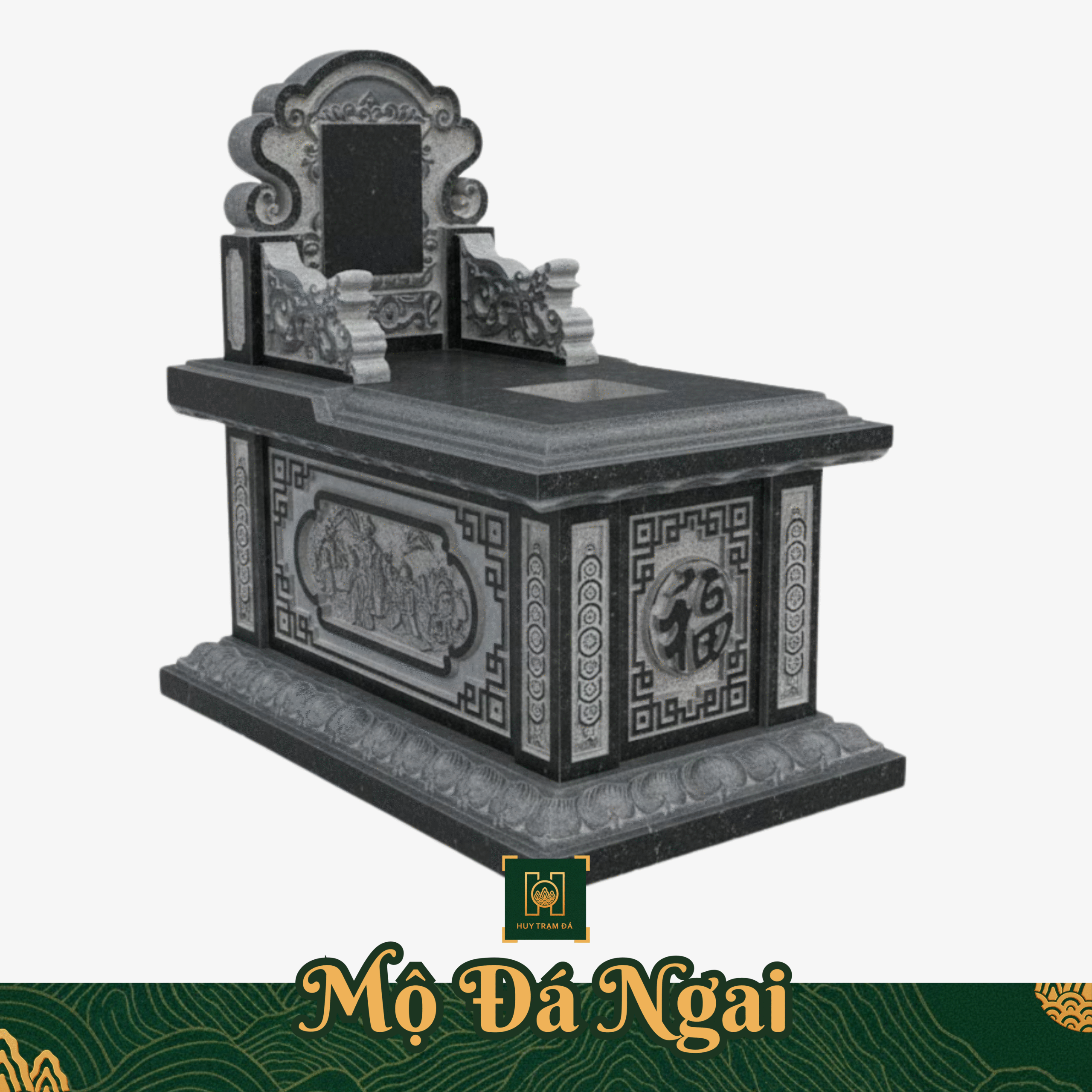 mo-da-ngai-xanh-den-huy-tram-da Mộ Đá Ngai - Mộ Đá Tam Sơn - Lăng Mộ Đá Thanh Hóa