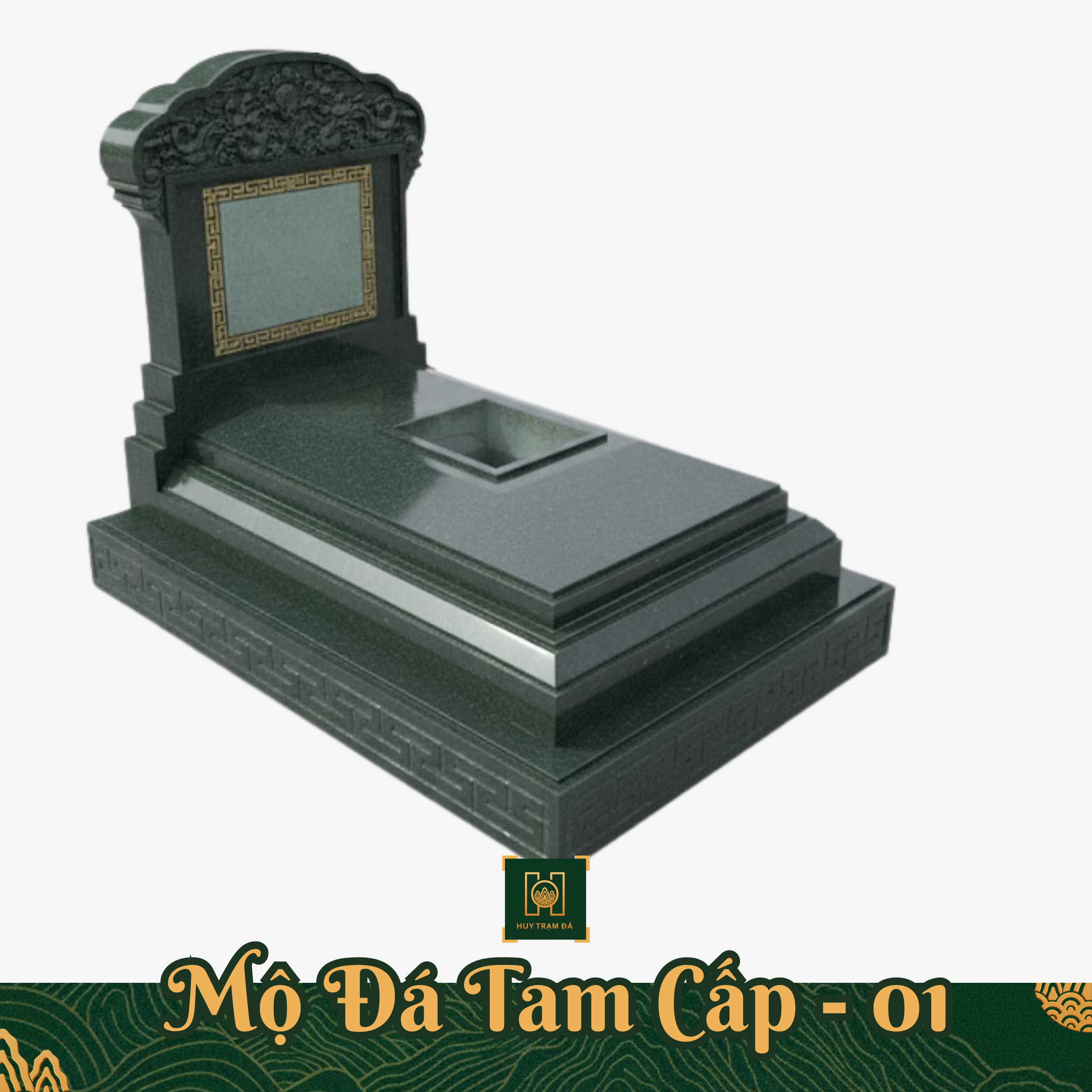 Mộ Đá Tam Cấp - Thiết Kế Thi Công Đá Mỹ Nghệ Theo Yêu Cầu