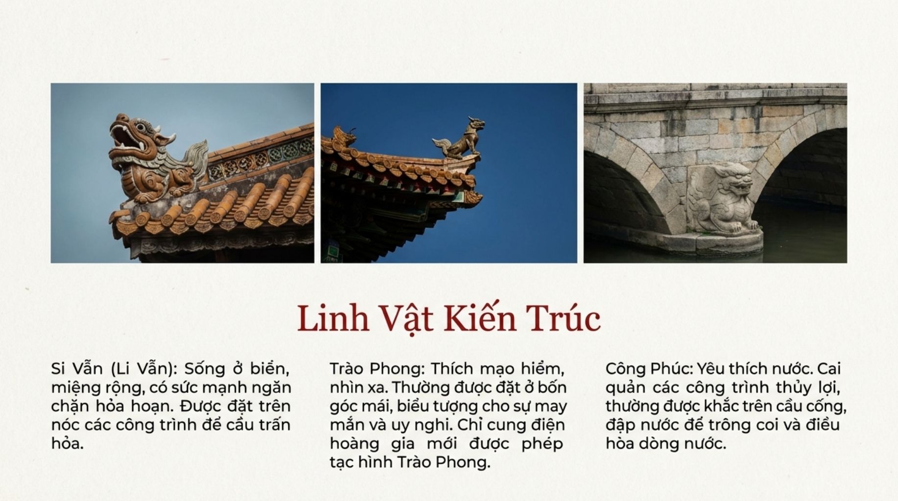 Các Con Của Rồng - Linh Vật Và Kiến Trúc